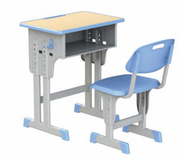 FH21-KZ082 注塑包边双柱单层学生课桌椅