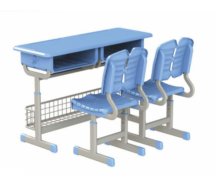FH21-KZ100 塑料双人套管式升降学生课桌椅