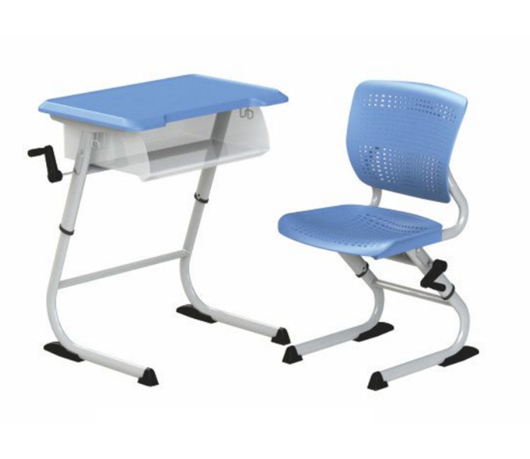 FH21-KZ040 塑料手摇式学生课桌椅
