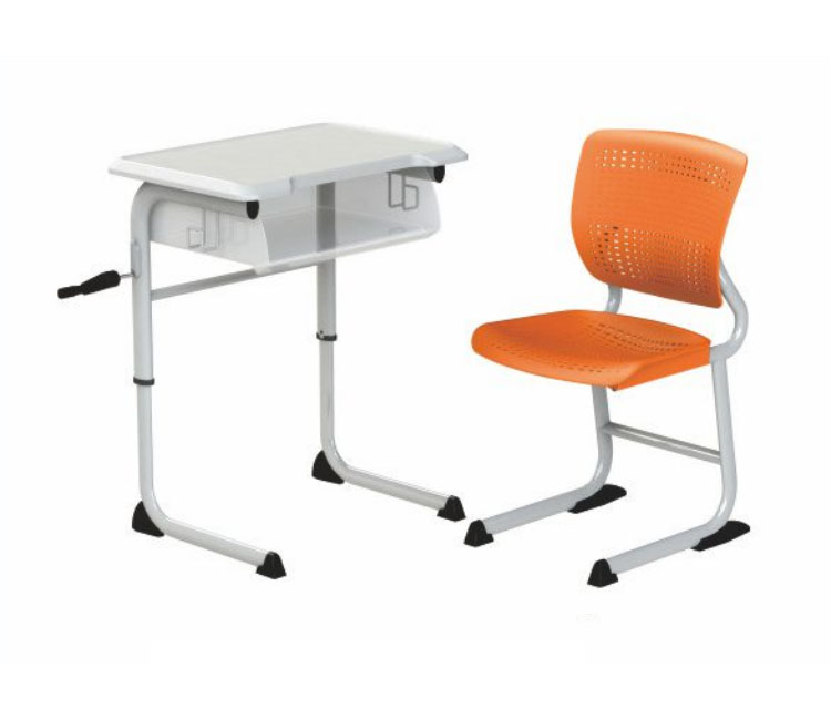 FH21-KZ041 塑料手摇式学生课桌椅