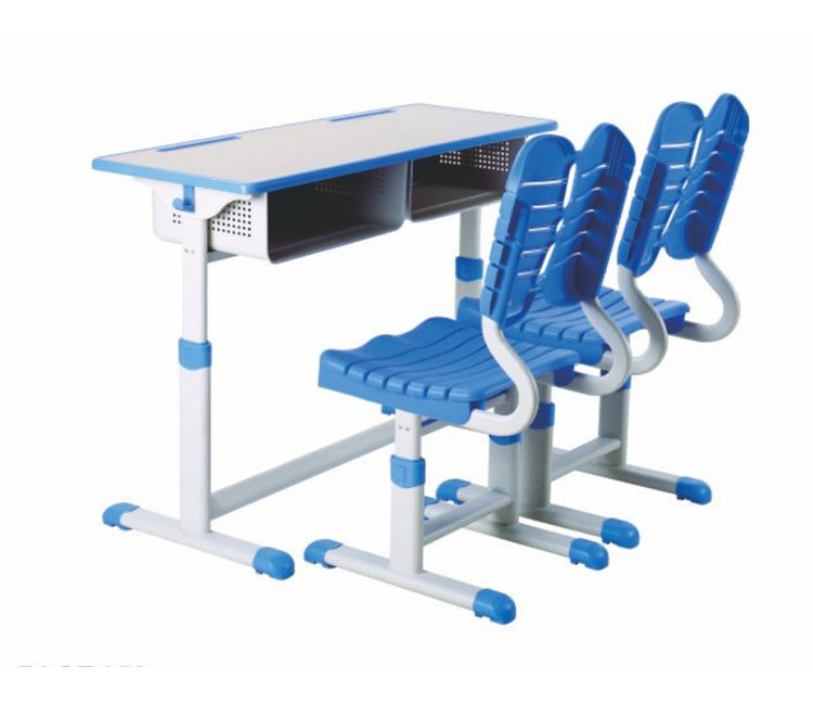 FH21-KZ101 注塑包边双人套管式升降学生课桌椅