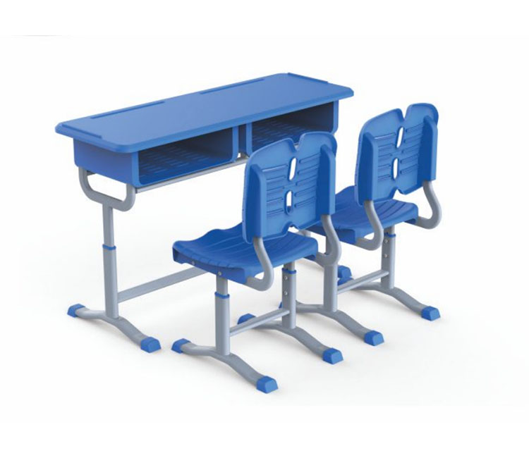FH21-KZ099 塑料双人套管式升降学生课桌椅