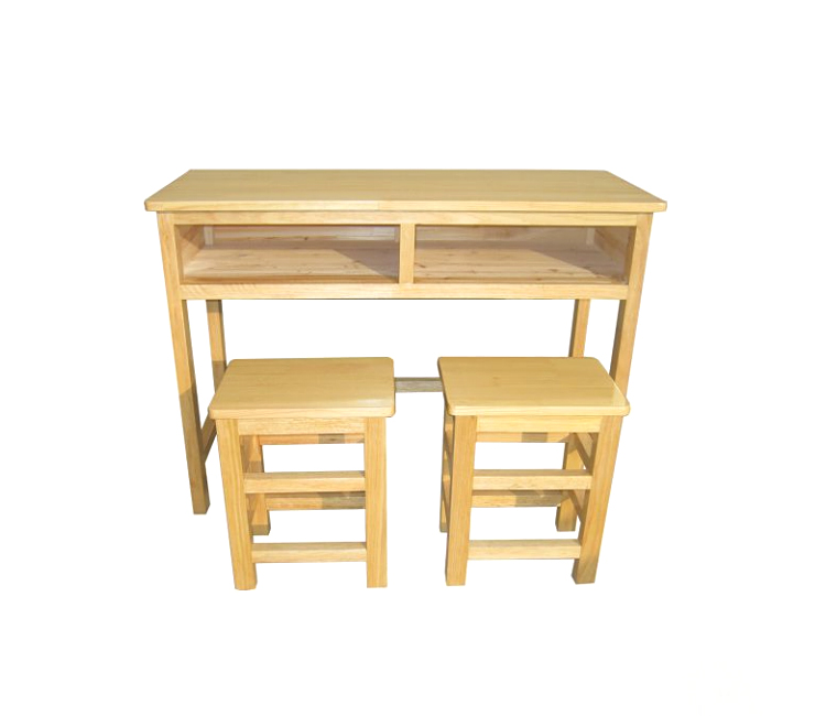 FH21-6502 双人实木桌带小方凳