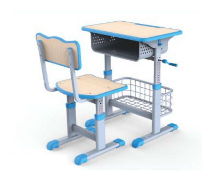 FH21-KZ053 注塑包边手摇式学生课桌椅