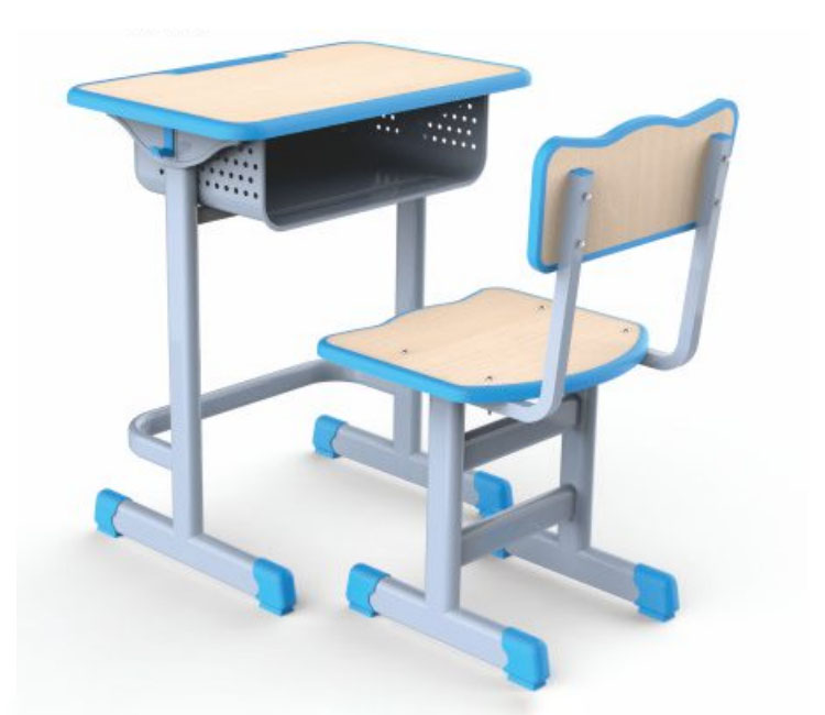 FH21-KZ090 注塑包边固定式学生课桌椅