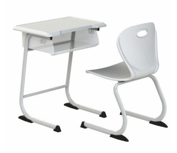 FH21-KZ084 塑料C型固定式学生课桌椅