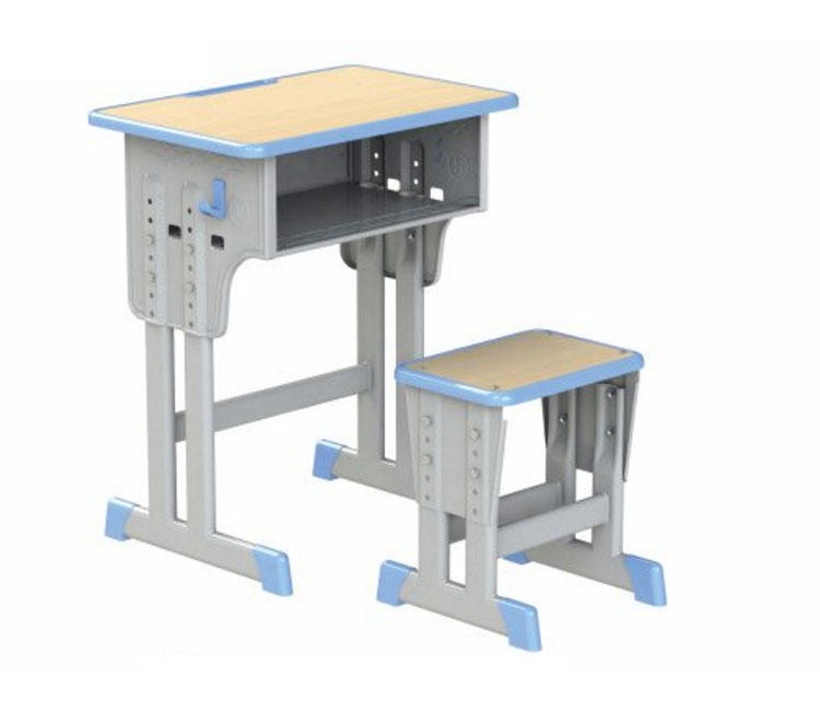 FH21-KZ087 注塑包边双柱单层学生课桌凳