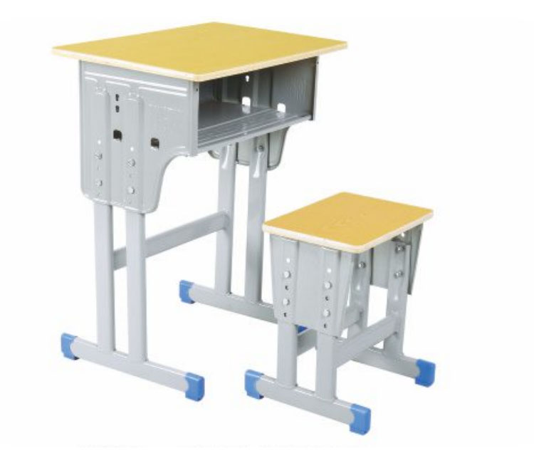 FH21-KZ095 双层板双柱单层学生课桌凳