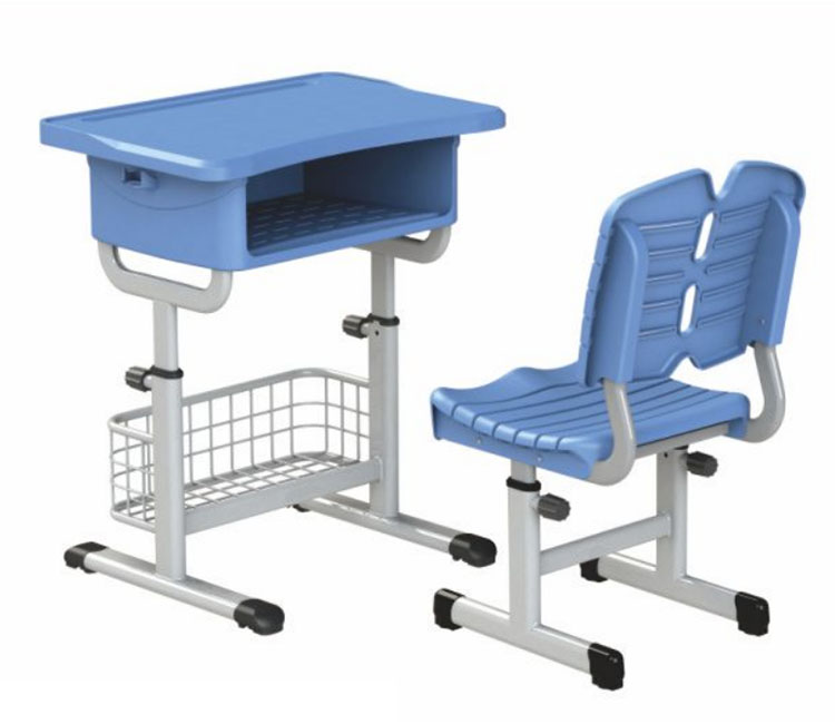 FH21-KZ069 注塑旋钮式升降学生课桌椅